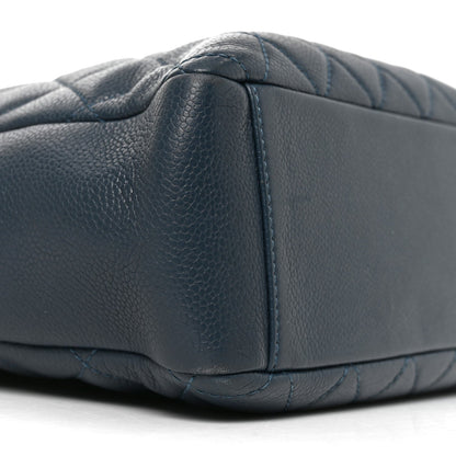 Chanel Caviar Quilted Petit Shopping Tote PST Blue