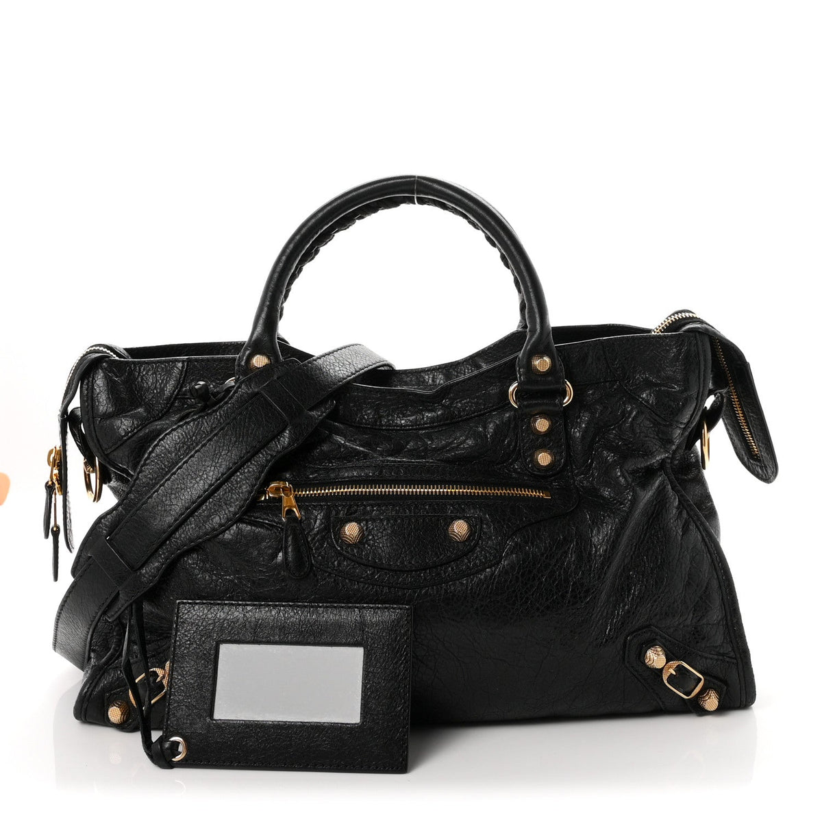 Balenciaga Agneau Giant 12 Gold Hardware City Black