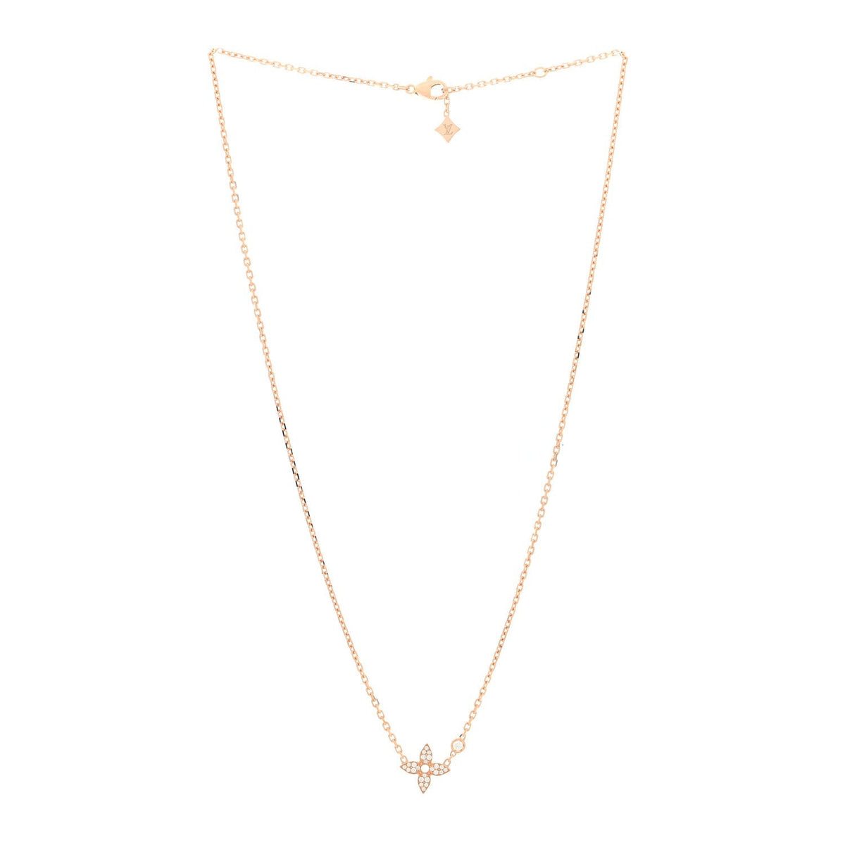 Louis Vuitton 18K Pink Gold Diamond Idylle Blossom Pendant Necklace