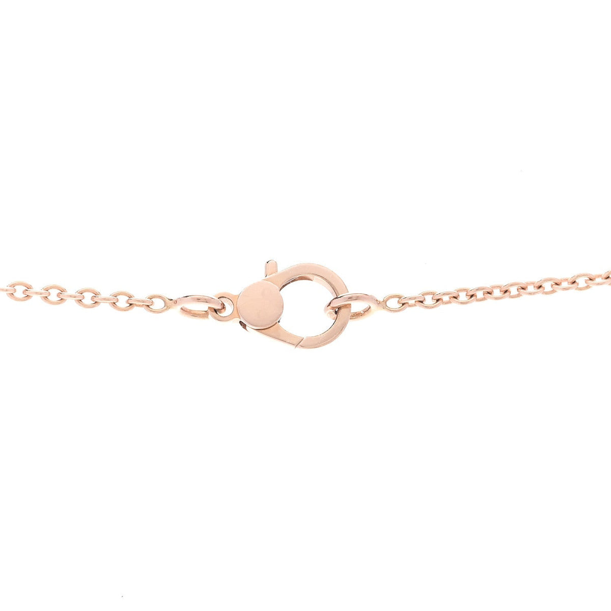 Hermes 18K Rose Gold Green Sapphire Finesse Pendant Necklace
