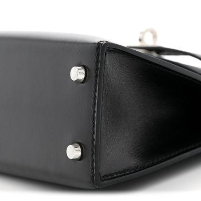 Hermès Box Calfskin Mini Kelly Sellier 20 Black