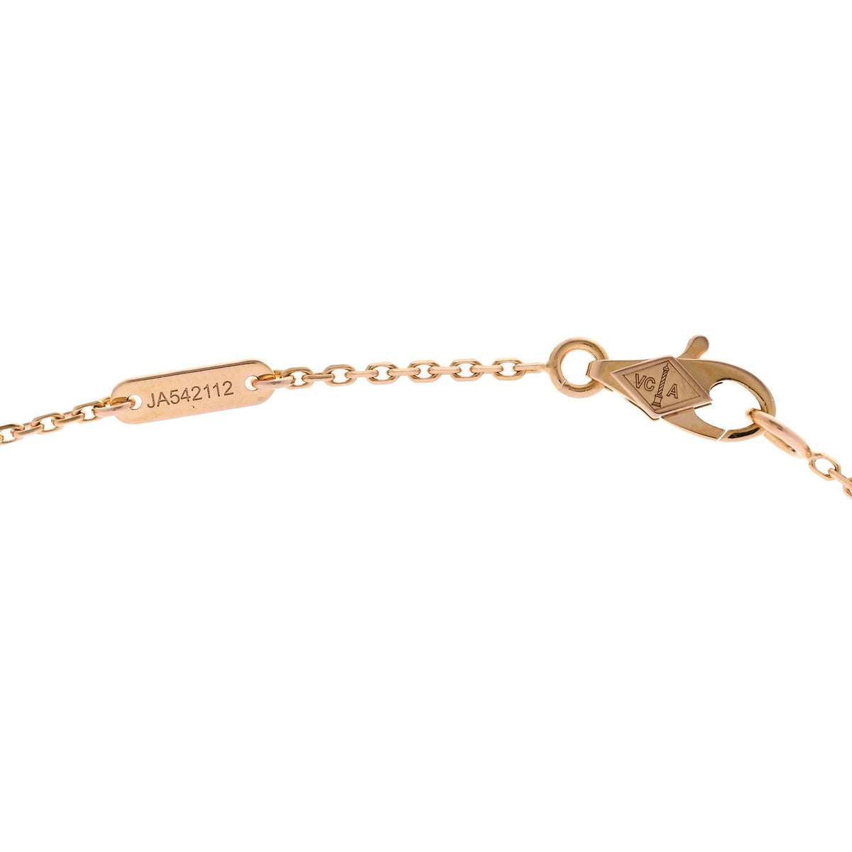 Van Cleef & Arpels 18K Rose Gold Carnelian Sweet Alhambra Heart Pendant Necklace