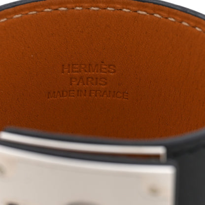 Hermes Box Leather Kelly Dog Bracelet Black