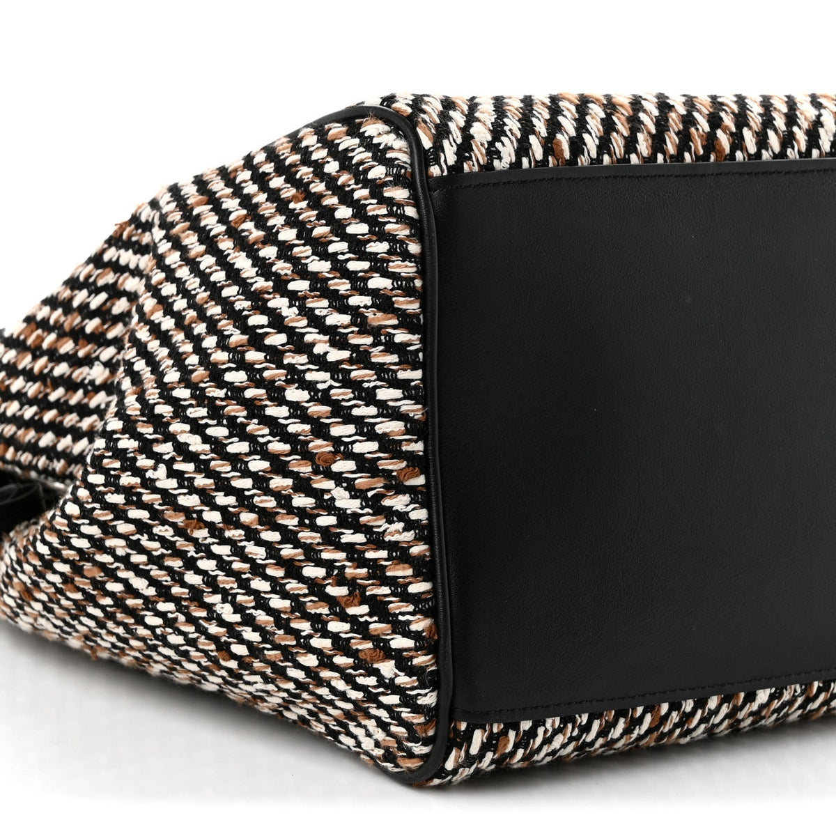Chanel Tweed Calfskin Urban Essentials Large Shopping Bag Black Multicolor