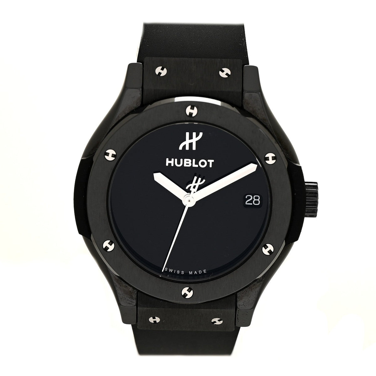 Hublot Ceramic Rubber 33mm Classic Fusion Black Magic Watch Black 581.CX.1270.RX.MDM