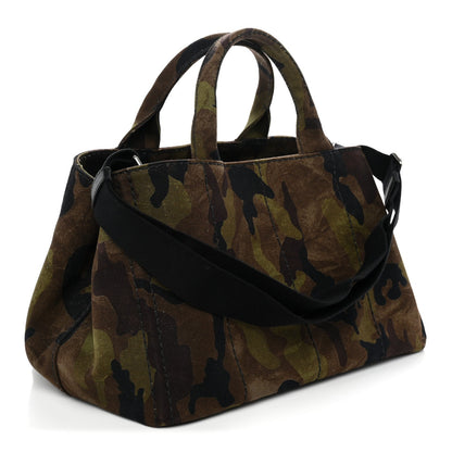 Prada Canapa Camouflage Logo Tote Mimetico