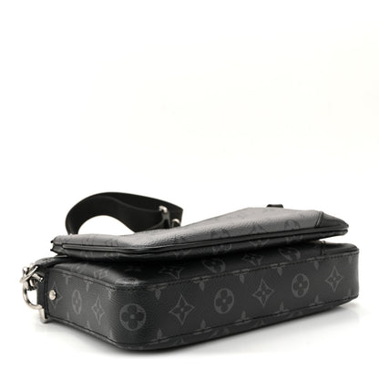 Louis Vuitton Monogram Eclipse Reverse Trio Messenger Bag Black