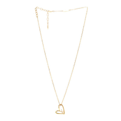 Louis Vuitton Metal Fall in Love Heart Pendant Necklace Gold
