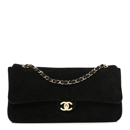 Chanel Suede Calfskin Small Souplissimo Maxi Flap Black