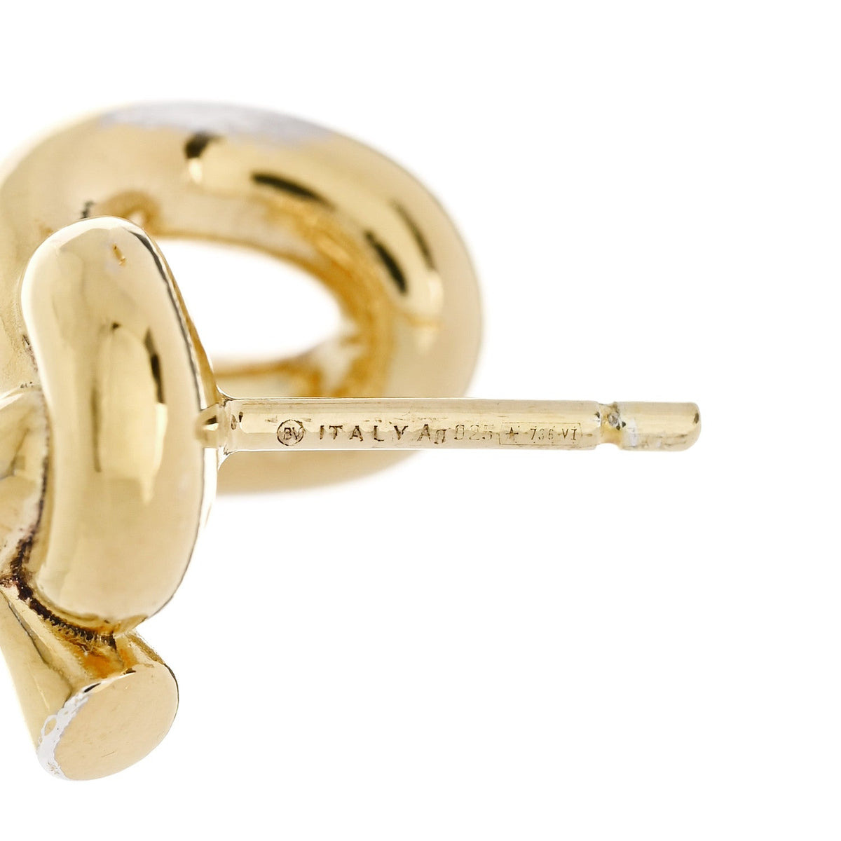 Bottega VenetaSterling Silver Knot Earrings Gold