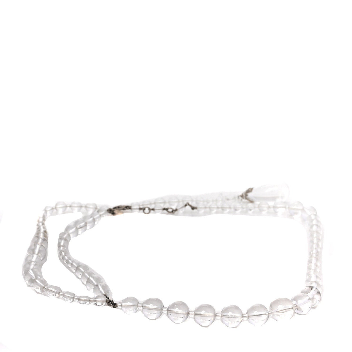 Chanel Transparent Bead Crystal CC Strand Belt