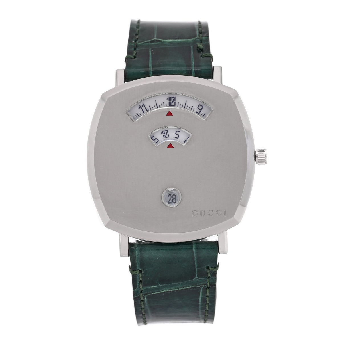 Gucci Stainless Steel Alligator 38mm Grip Quartz Watch Green