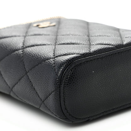 Chanel Caviar Quilted Small Vertical Vanity Case Black 1907752