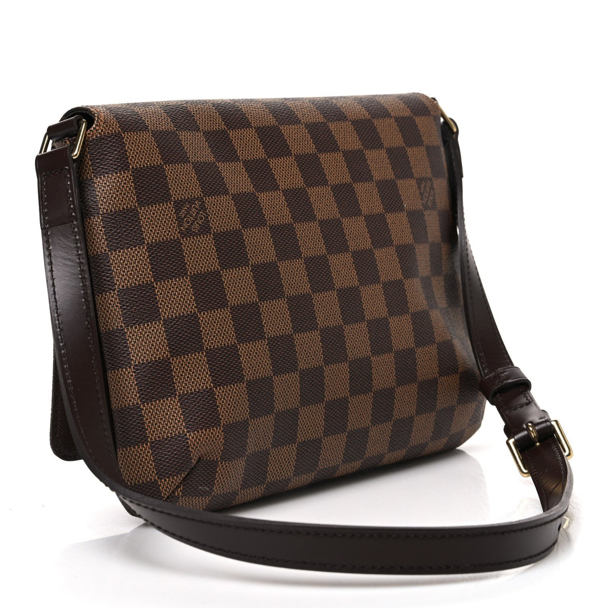 Louis Vuitton Damier Ebene Musette Tango Crossbody Shoulder Bag
