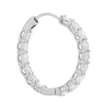 Tiffany Platinum Diamond 2.39ctw Inside-Out Hoop Earrings