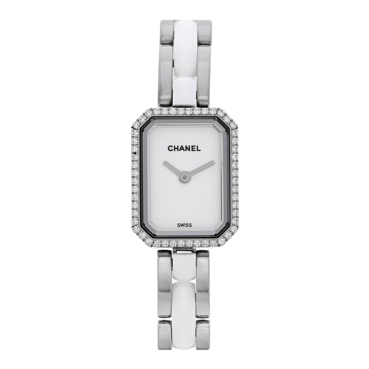 Chanel Stainless Steel Ceramic 15mm Chain Premiere Quartz Watch White
