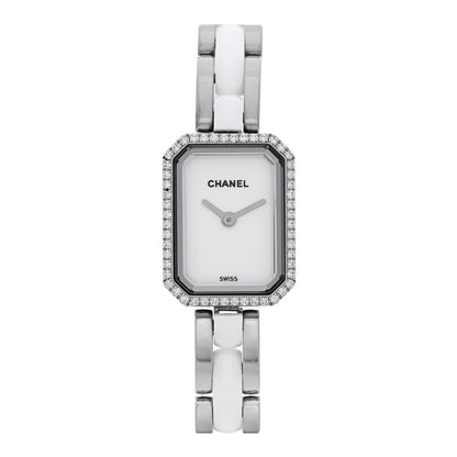 Chanel Stainless Steel Ceramic 15mm Chain Premiere Quartz Watch White