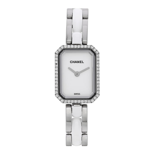 Chanel Stainless Steel Ceramic 15mm Chain Premiere Quartz Watch White