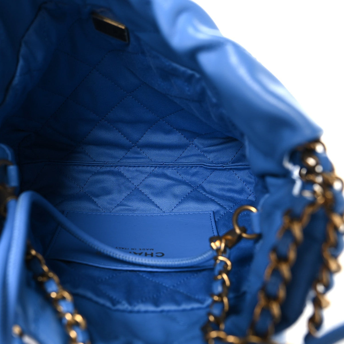 Chanel Shiny Calfskin Quilted Mini Chanel 22 Blue 1893258