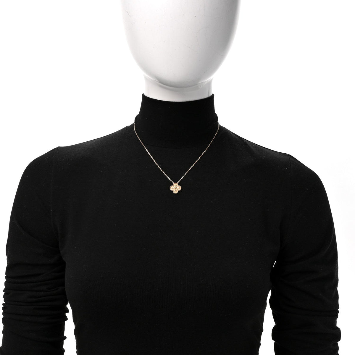 Van Cleef & Arpels 18K Yellow Gold Vintage Alhambra Pendant Necklace