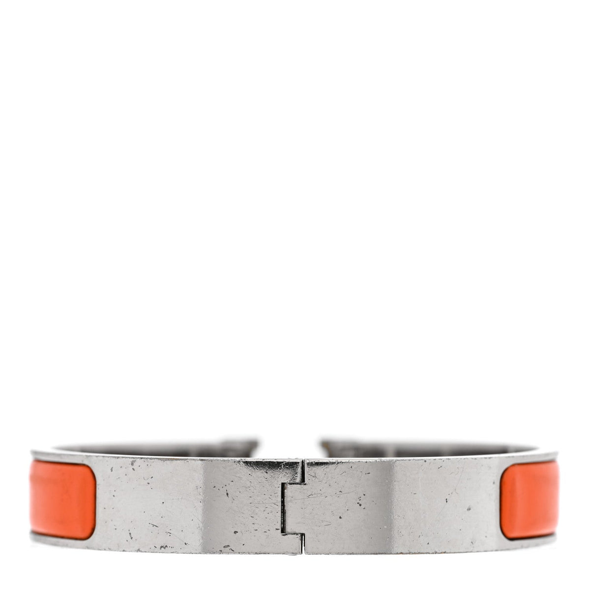 Hermes Enamel Narrow Clic Clac H Bracelet GM Orange