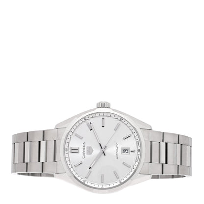 Tag Heuer Stainless Steel 39mm Carrera Caliber 5 Automatic Watch Silver WBN2111