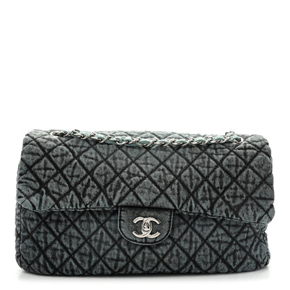 Chanel Denim Quilted Denimpression Flap Blue Black 1982470