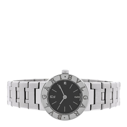 Bulgari Stainless Steel 23mm Quartz Watch Black