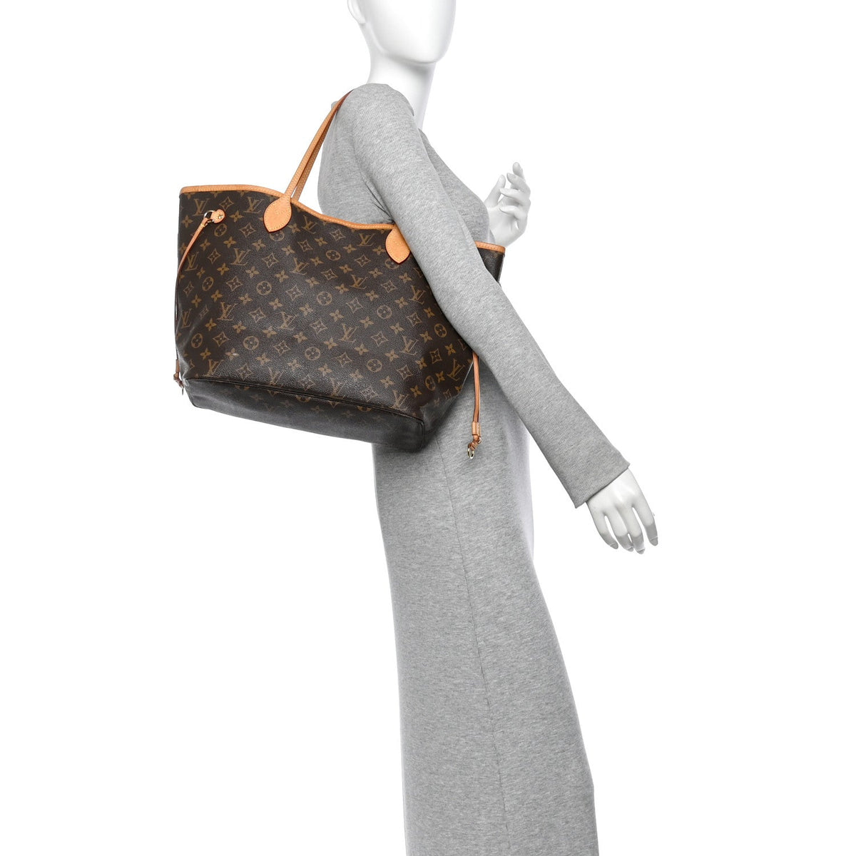 Louis Vuitton Monogram Neo Neverfull MM Tote Bag Brown