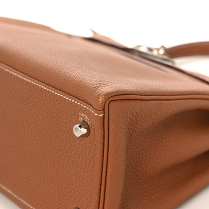 Hermes Togo 28cm Kelly Retourne Bag Gold