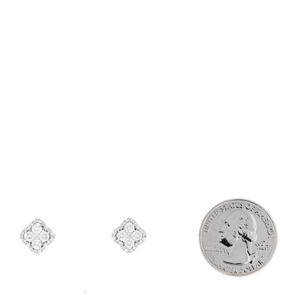 Roberto Coin 18K White Gold Diamond Flower Pavé Stud Earrings