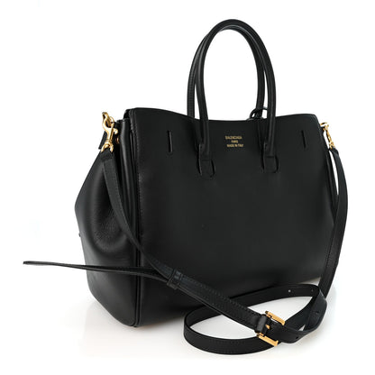 Balenciaga Smooth Calfskin Small Bel Air Carry All Bag Black