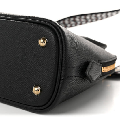 Hermes Epsom 1923 Sangle Bolide 25 Bag Black White