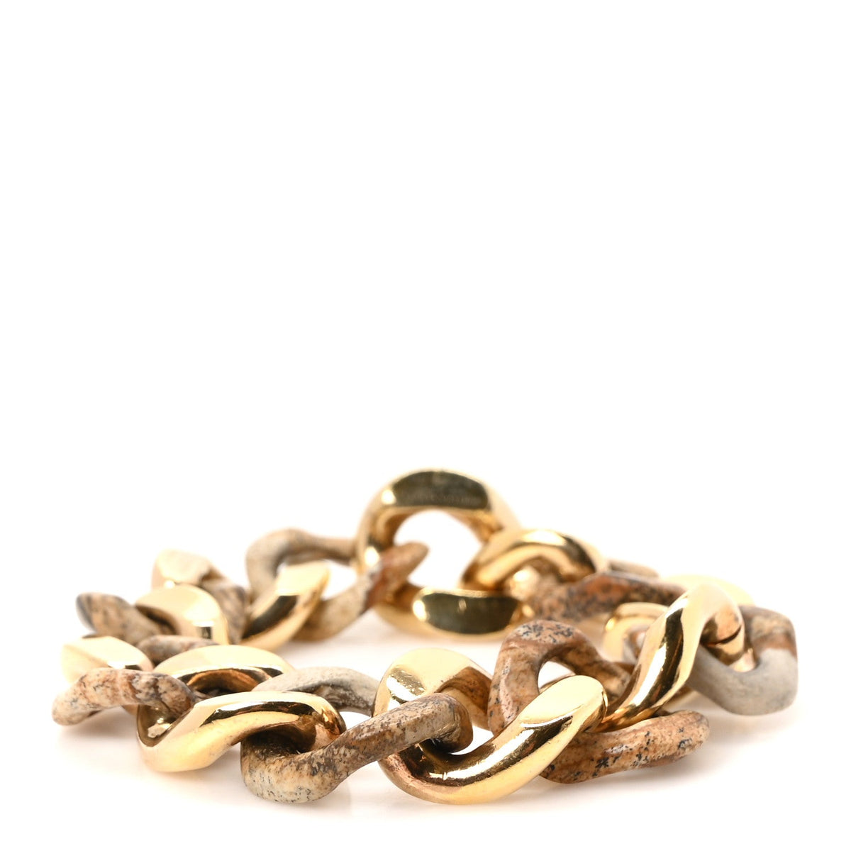 Bottega VenetaSterling Silver Stone Link Bracelet Gold
