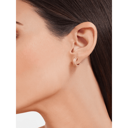 Bulgari 18K Rose Gold Diamond B.zero1 Earrings
