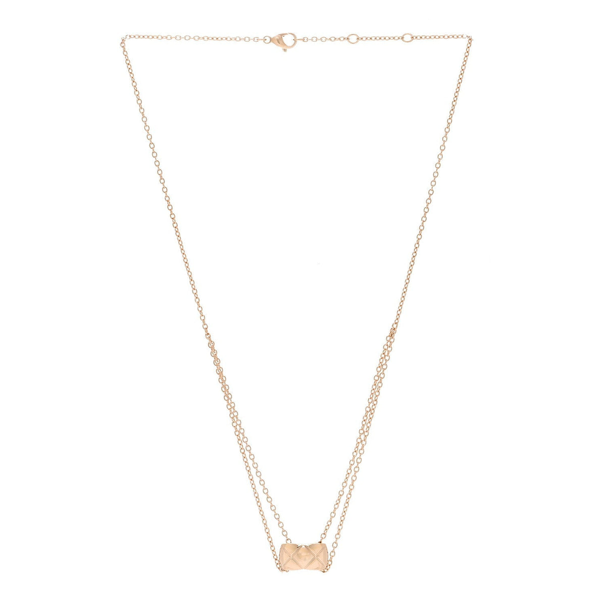 Chanel 18K Beige Gold Coco Crush Pendant Necklace