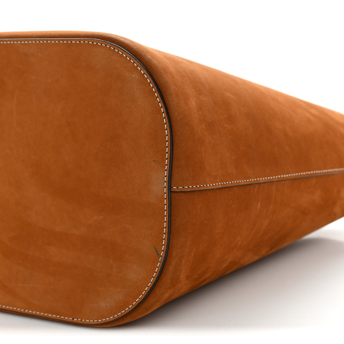 Celine Suede Calfskin Triomphe Medium Louise Bag Pecan