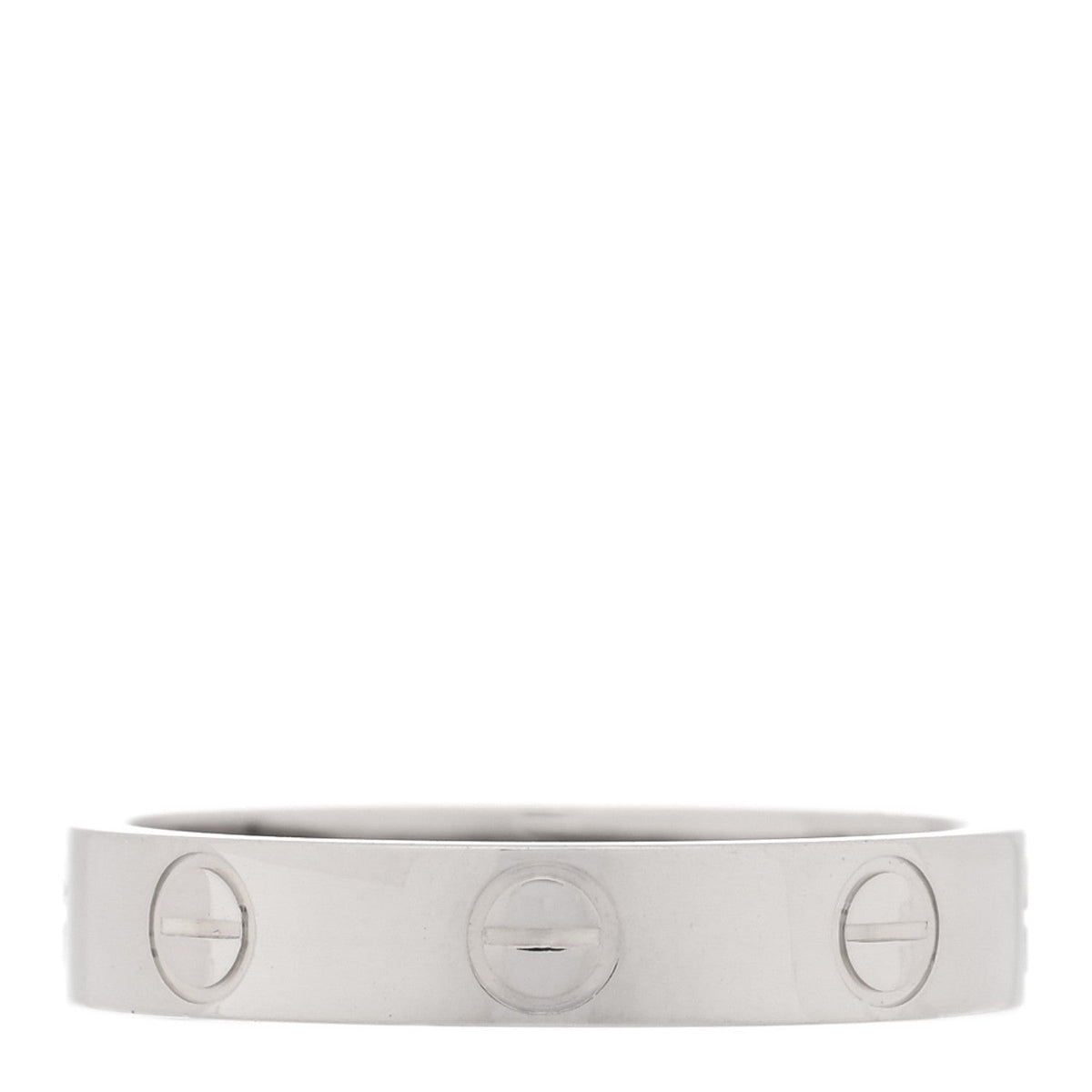 Cartier 18K White Gold 3.5mm LOVE Wedding Band Ring 51 5.75