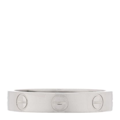 Cartier 18K White Gold 3.5mm LOVE Wedding Band Ring 51 5.75