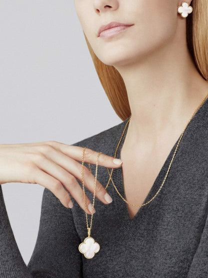 18K Yellow Gold Mother of Pearl Magic Alhambra Long Necklace