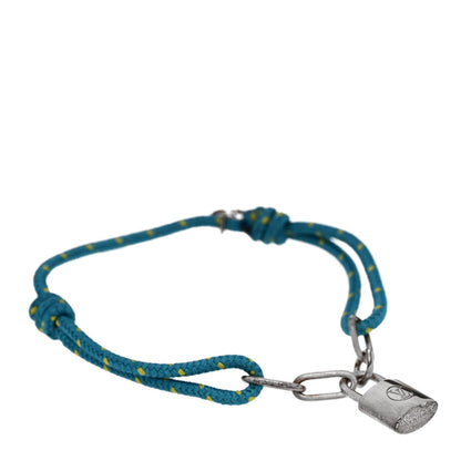 Louis Vuitton Sterling Silver Virgil Abloh Lockit Bracelet Blue Yellow