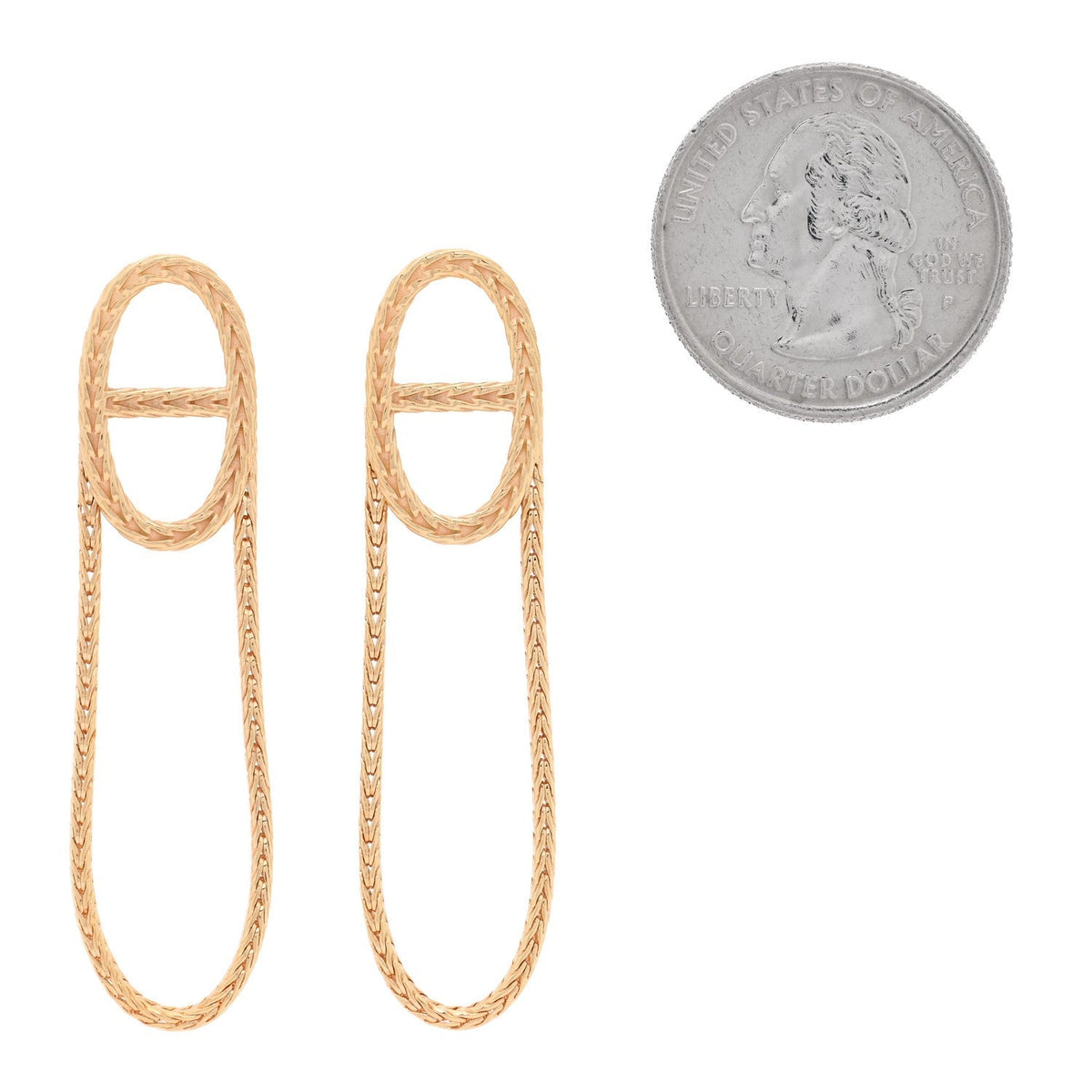 Hermes 18K Yellow Gold PM Chain d'Ancre Danae Earrings