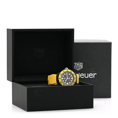 Tag Heuer DLC Stainless Steel Rubber 38mm Formula 1 Watch Black WBY1117
