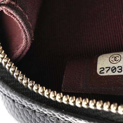 Chanel Caviar Quilted Phone Holder Wallet On Chain WOC Black
