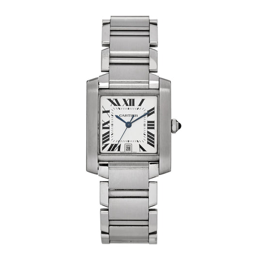 Cartier Stainless Steel Women's 28mm Tank Francaise Watch