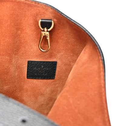 Louis Vuitton Grained Calfskin Low Key Hobo MM Black
