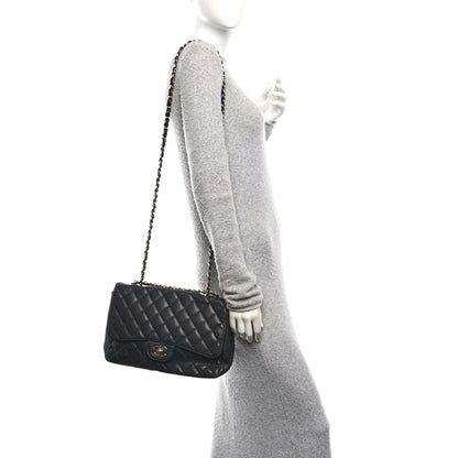 Chanel Caviar Quilted Jumbo Single Flap Black 1898027