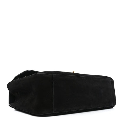Chanel Suede Calfskin Small Souplissimo Maxi Flap Black