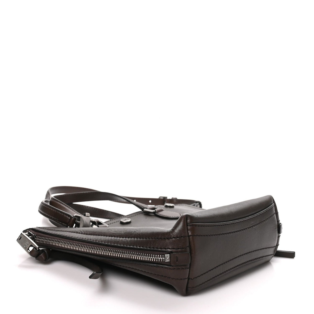 Dolce & Gabbana Tempesta Calfskin Atene Shopping Bag Brown
