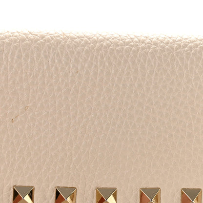 Valentino Garavani Grainy Calfskin Rockstud Crossbody Pouch Light Ivory